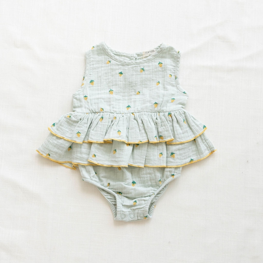 NWT Fin & Vince Ruffle Onesie - Strawberries